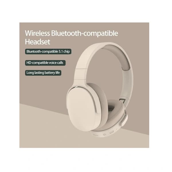 Trådlösa Hörlurar Bluetooth 5.1 Hifi Vikbara Smart Stereo Brusreducerande Khaki