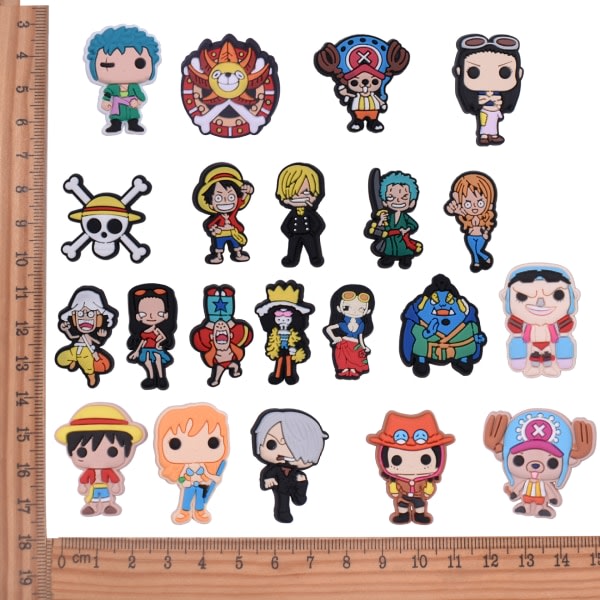 47 stk Tegnede anime One Piece PVC blød plast dråbe plast detaljer