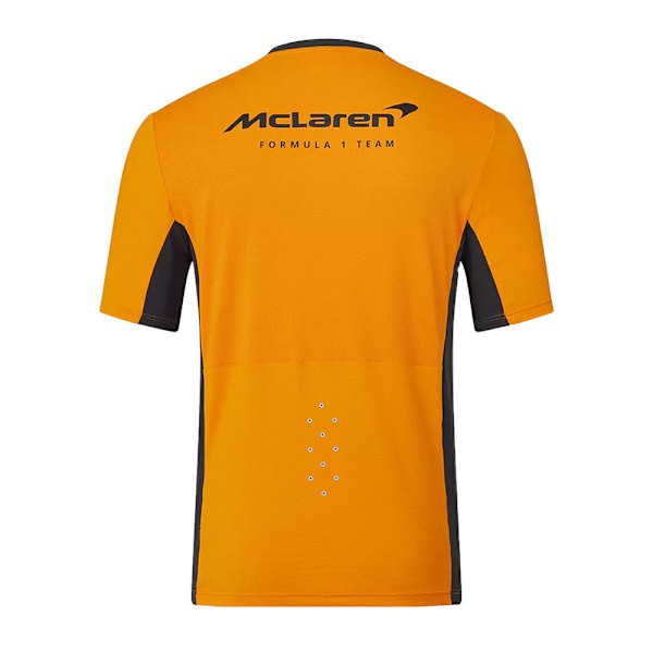McLaren F1 2023 Offisiell Team T-skjorte Oransje Herre Kortærmet Svart Svart L Black L
