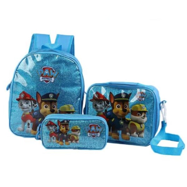 Paw Patrol Blå Ryggsäck Skolväska 3 Pack Bäst barn julklappar Blå zdq