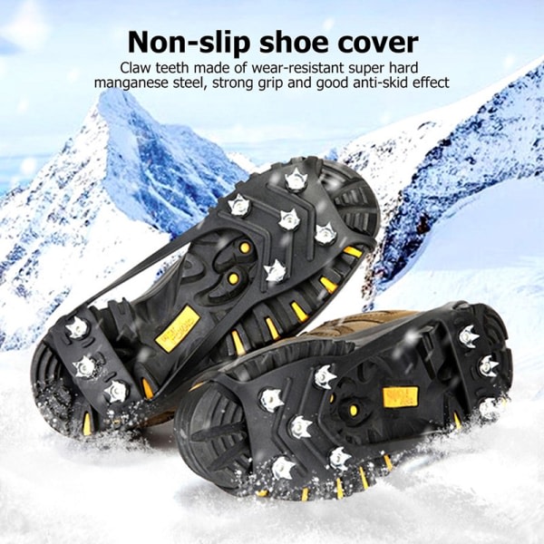 Antislip skodubbar svart 8 tänder