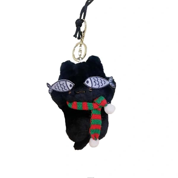 Cat Plush Keychain 12cm Lovely Fish Eye Kitten Ornament