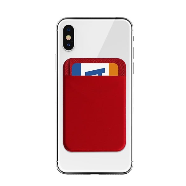 2 st Kreditkortsplånbok Plånbok Phone case Telefonplånbok Stick Kredithållare Telefon Telefon Bakplånbok Röd 9,2*5,8*0,2cm