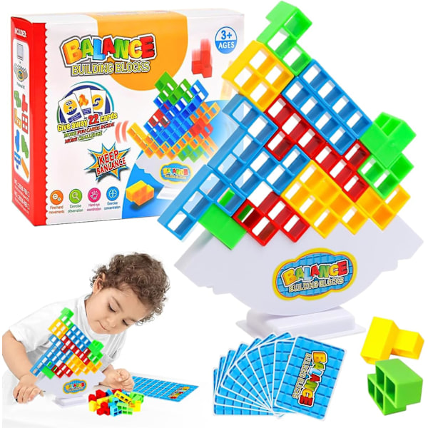 Balanceblok, russiske byggeklodser, dekompressionsbalancebyggeklodser, Tetris Tower Balance Building Toy, Balancerende stablinglegetøj 16 pieces
