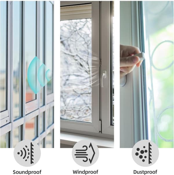 Draft Seal - Sealing Strip - Black - D-shaped Rubber Seal for Doors/Windows
