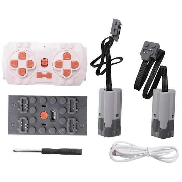 1 Set Power Function Motor App Fjärrkontroll Programmering 2 Medium Motor Set DIY Byggkloss för-Perfet 0 0_tfrf
