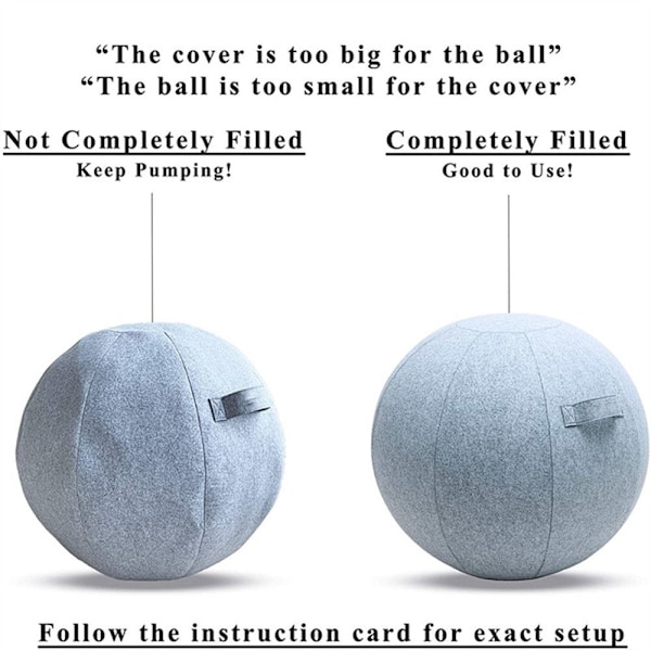 Yogaboll Dammtät Cover Anti-Halk Bomull 55CM 55cm