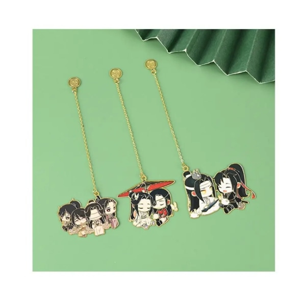 Luova anime-kirjanmerkki Mo Dao Zu Shi Stormästare i demonisk odling Wei Wuxian Lan Wangji Metal Hollowing Bookmark 2