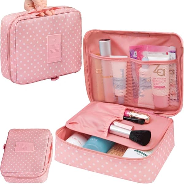 Makeuptaske bærbar rejsetaske makeuptaske bærbar 2x24x18.5