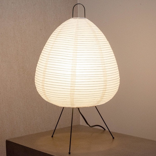 Nogy• Akari Noguchi Dimbar Japansk Papirlampe • Koselig Japandi Stil Papirlampe • Lyktlampe • Japansk Papirlampe Lys • Ris Papir Table Lamp