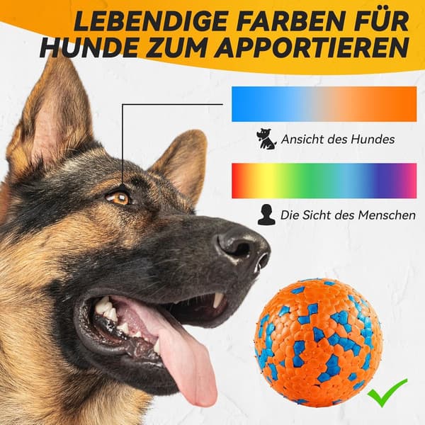 2-pack - ETPU högelastisk och bitresistent hundleksaksboll, vattentät, laptopfack