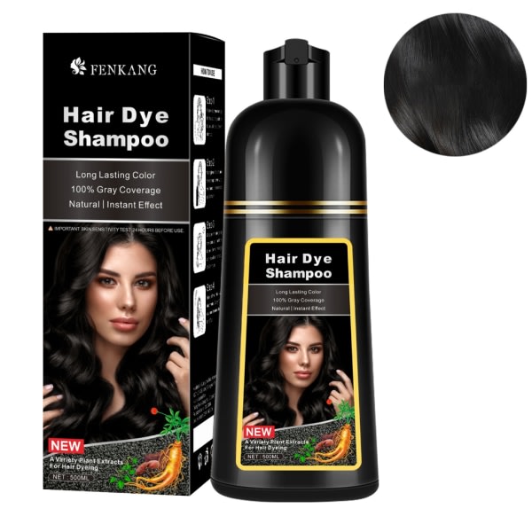 500 g vask vit till svart hårfarging sjampo fargekräm Ekologisk naturlig svart botanisk-hårfärgskräm for cover grått hår Svart