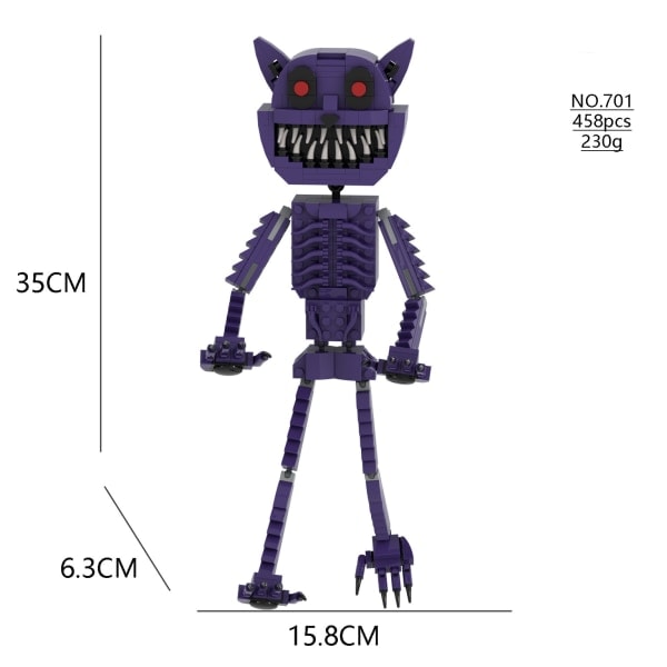Nya Smile Critter Byggklossar Smile Critter Dogday och Catnap Blockset Cat Nap Dog Day Catnat Figur Födelsedagspresent Standing cat