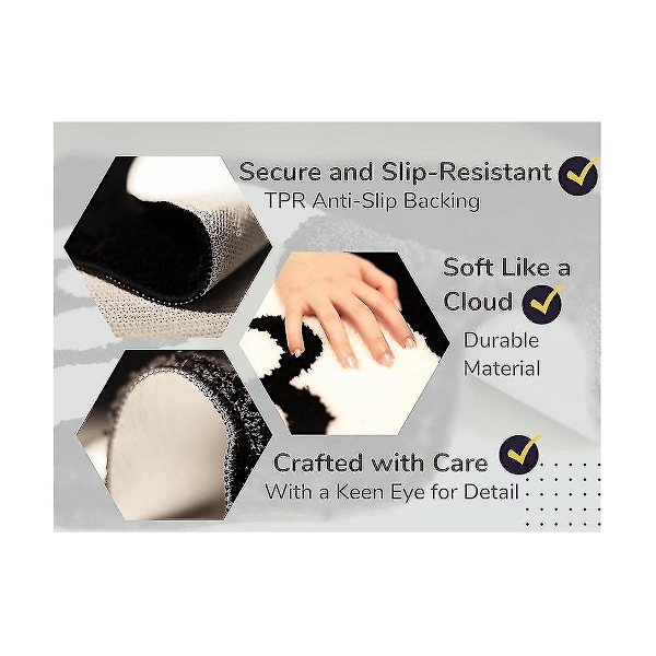 8-ball Matte - 80 cm Hvit & Svart Matte - Stilige Matter & Estetiske Matter For Soverom & Stue