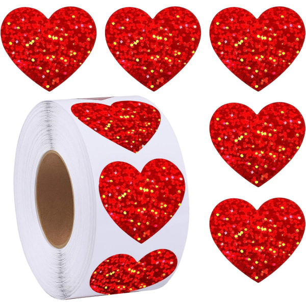 CDQ Glitter hjärta Dekorativt självhäftande papper Alla hjärtans dag Kärlek dekorativt klistermärke