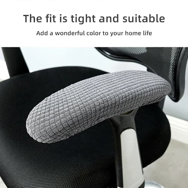 Kontorstol Armlensdeksler Par, Elastisk Polyester Vaskbare Armlensbeskyttere for Hjemmekontor, Mørkebrun 23-40 cm Dark brown