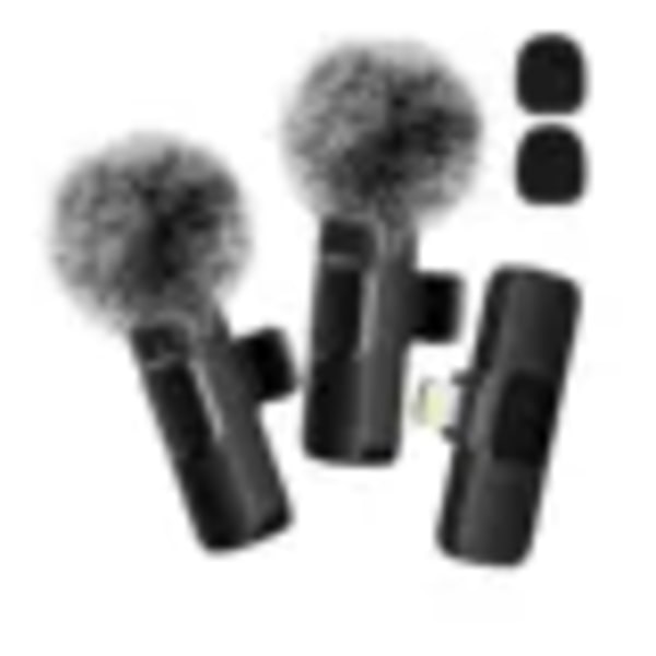 NY Trådlös Lavalier Mikrofon Audio Video Inspelning Mini Mic För iPhone Android Laptop Live Gaming Mobiltelefon Mikrofon