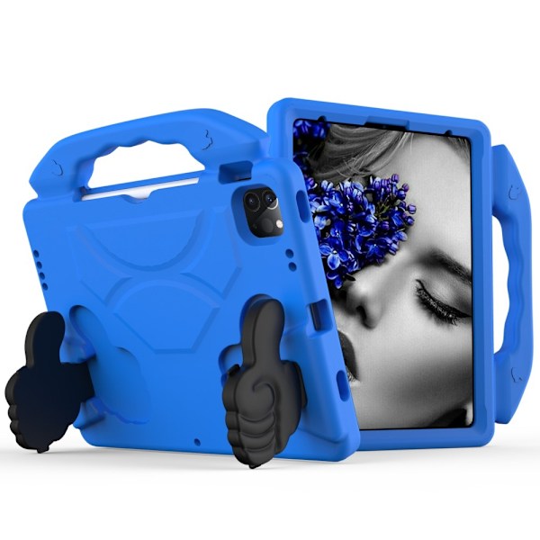 iPad Air 2025-2020 / Pro 11 EVA Stødsikkert Stativ Cover Blå Blue Blå