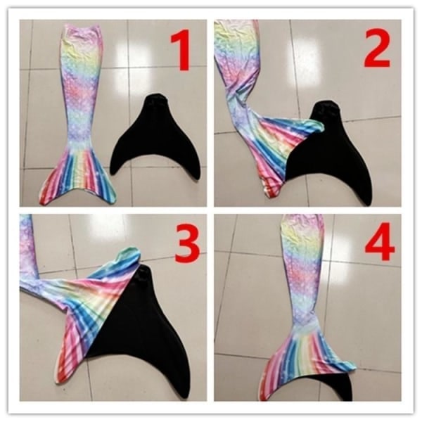 Havfrue badedragt monofin havfrue finne børn havfruerne pakke C (med monofin) M (5-7 år) pack C (med monofin) M (5-7 år)
