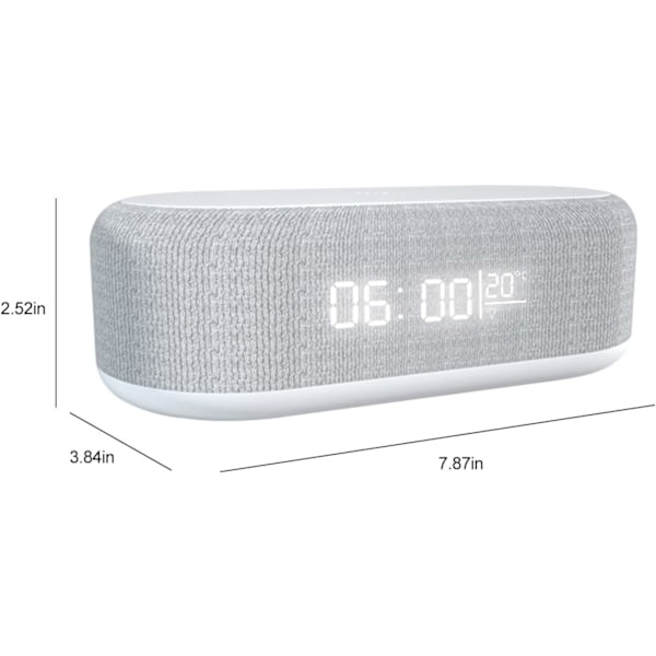 Trådlös Laddning, 4-i-1 Trådlös Laddare med Klocka, Multifunktionell Design LED Digital Display Väckarklocka med Nattlampa