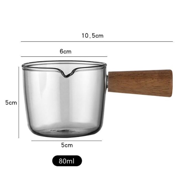 Multifunktionell smakskål kaffe mini mjölkkopp Handritad s?s transparent 80ml