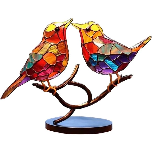 Fargerike fugler dekorative fuglefigurer 2 2 2 5 2