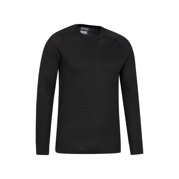 Mountain Warehouse Herre Talus Rundhalset Langærmet Thermal Top XS Sort zdq