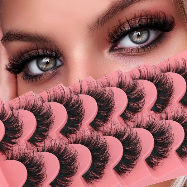 Naturlige Vipper Fluffy Strips Vipper 3D Faux Mink Vipper
