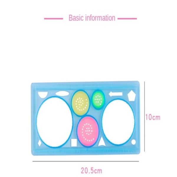 4 stk Geometrisk linjal Tegning Tegneverktøy Plast linjal Farge Tilfeldig