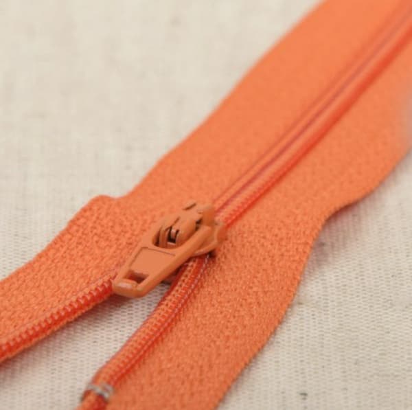 Lukket nylonspiral-lynlås 20 cm, robust polyester-lynlås til nederdele, kjoler, bukser og tasker, mandarinorange sytilbehør