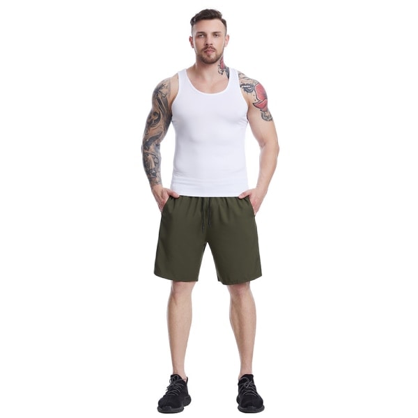 2-i-1 Fitness Basketshorts for menn med snøring 3xl zdq