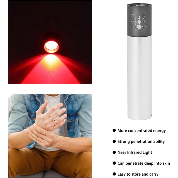 Bærbar infrarød lampe, LED rødt lys terapi lampe, rødt lys terapi apparat