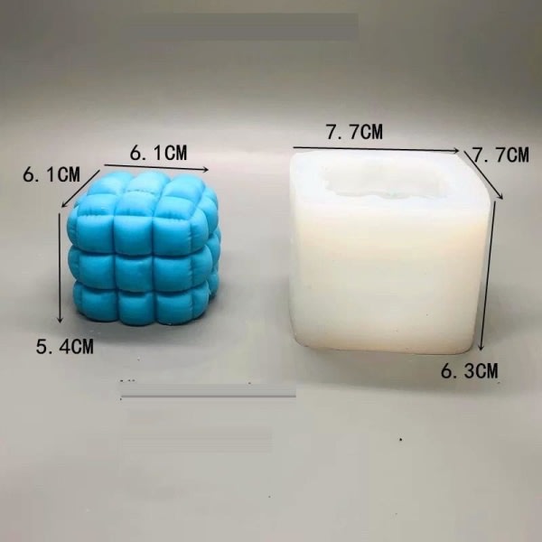 lysformar lys stearinljus DIY gjutformar i silikonform kub