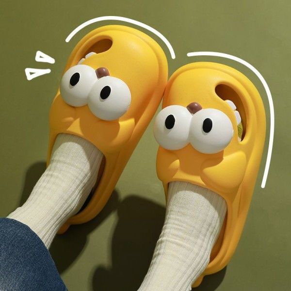 2 stk. 3D Clog Sandaler Ornament (store sjove øjne), Skoberlocker, Søde Skoprydnader til Clogs Sko Armbånd DIY