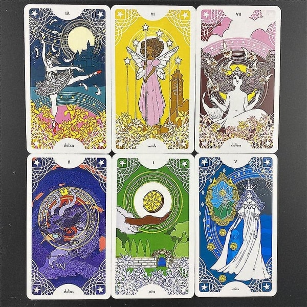 Star Spinner Tarot Engelsk version Bordslek Tarot Oracle Card Roligt Spela Divination Fate Brädspel Pdf Guidebook53st Ts82 null none
