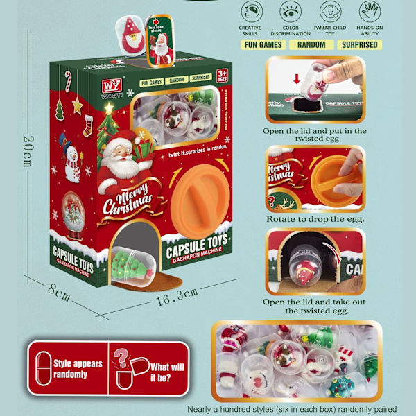 Halloween Dekorationer, Gashapon Maskin Leksak, Födelsedag Pojkar Och Flickor, Jul. Intressant Gashapon Maskin, 6 St Gashapon Slumpmässigt Matchat B