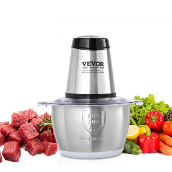 Elektrisk foodprocessor 8 koppers skål i rustfrit stål Kødhakker 1380