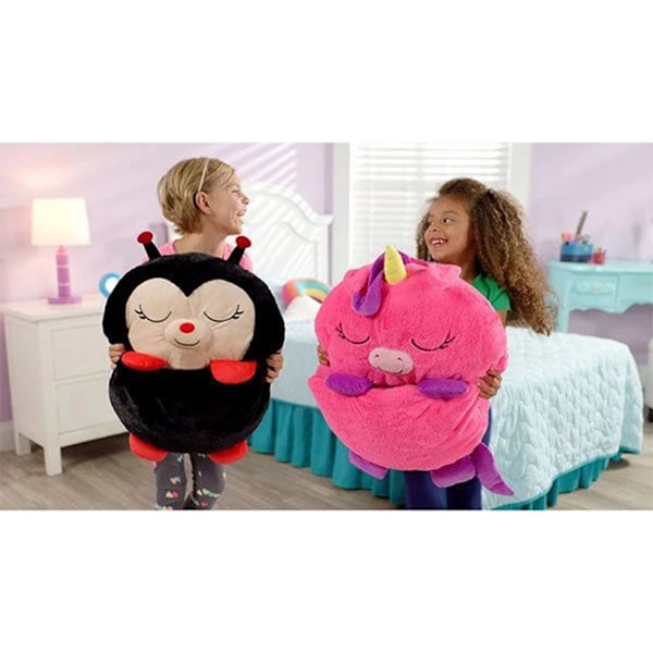 (Optimeret viden) Hyggelig sovepose til børn med dukker, blød pyjamas-nappeklud, 126*43cm, sort mariehøne-design 0.7