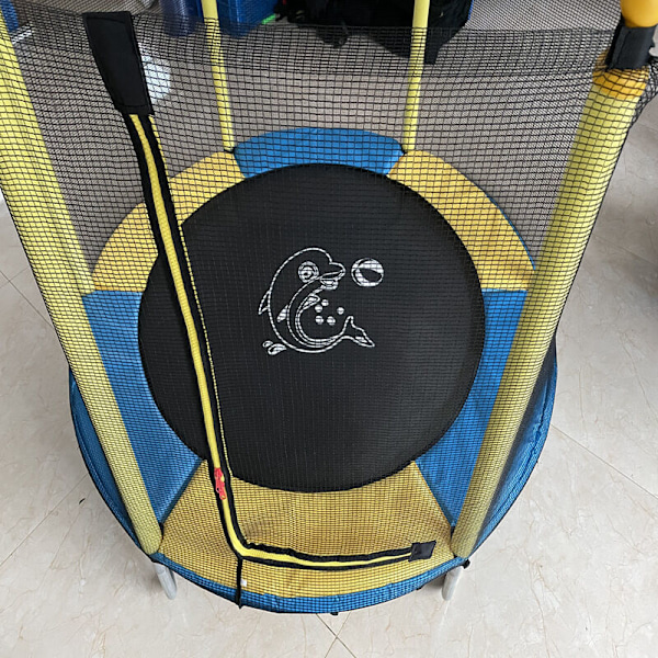 Trampolinskydd Fjäderskydd Ersättningsmatta för Trampolin Gul och Blå Blandade Färger 1,2 m