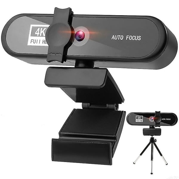 Webkamera 4k 1080p med miofon USB-kontakt til PC Dator Mac