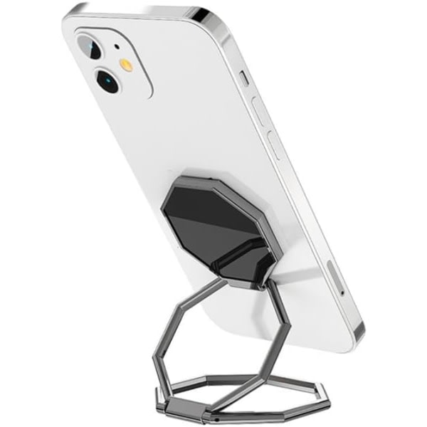 Infällbart mobiltelefonställ Slitstarkt tungt telefonställ 360° rotasjon Vikbar selvhevende telefonholdere Metallfeste