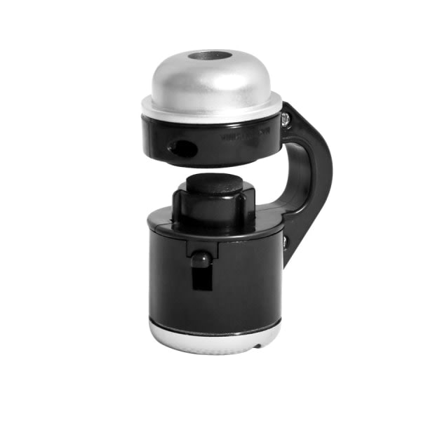 30x zoom LED-mikroskop forstørrelsesglas Clip-on mobiltelefon videnskab legetøj 1 stk sort