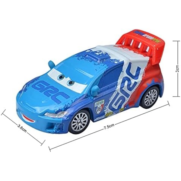 Disney Pixar Bilar 3 Chick Hicks Polis McQueen Mater Fabulous Hudson Diecast Metall Legering Modellbil Leksaker för Pojkar (Färg: Chick Hicks) Raoul Caroule