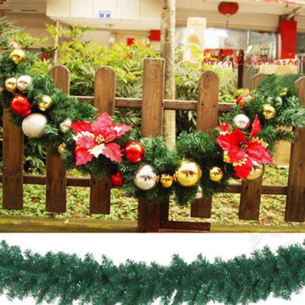 5,5 M Pine Rattan Vine Julh?ngsdekoration Ornament X Gr?n 5.3m