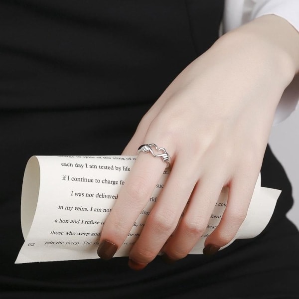 Ångest- och stressring - Fidget Ring i Silverfärg #8 #8