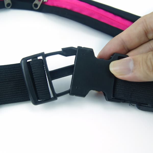 Löparbälte Midjeväska, Stretch Lättvikt Ingen Studs Förvaring för Jogging Resor och Träning, Svart En Storlek Svart