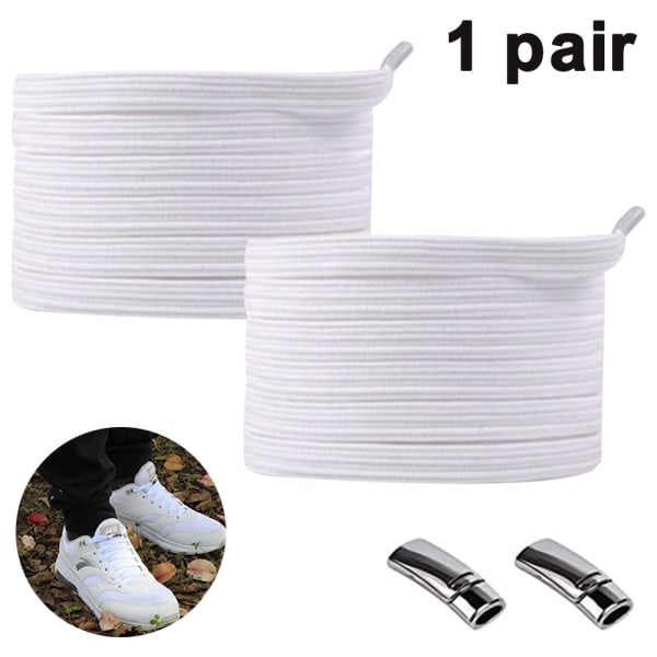 1 par No Tie elastiska skosnören, med magnetiskt skosnören lås