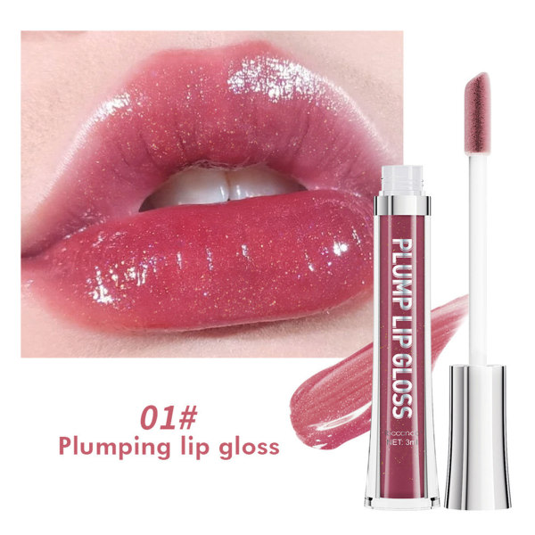 Naturligt udseende spegel läppglans højpigment tilbagefuktende glans for Lady Beauty Lip Makeup 3
