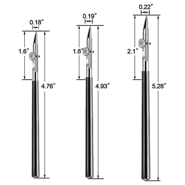 3 storlekar Art Ruling Pen Set, 3 förpackningar - gångjärnsförsedd maskeringspenna, rak linje penna för att rita montering zdq
