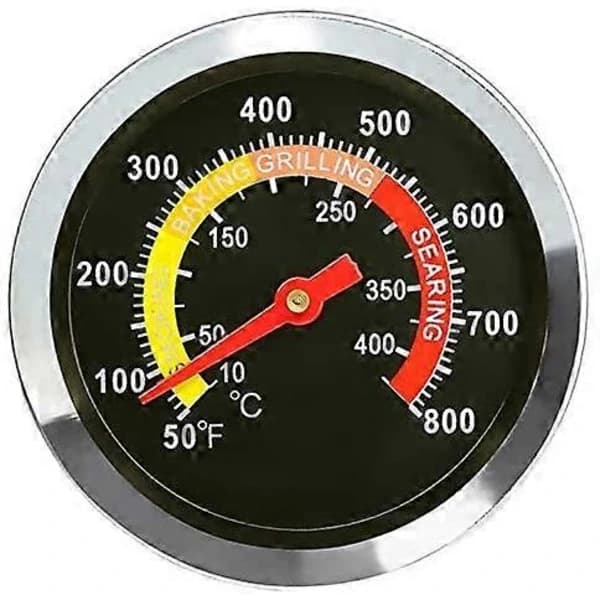 BBQ Grill Termometer Rustfrit Stål Temperaturmåler Erstatning til Rygeovn Madlavning 6 cm Skive 7 cm Stilk